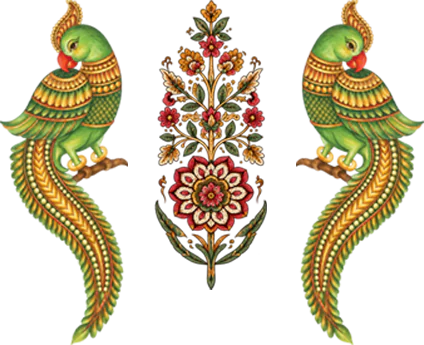 Royal Parrots Motif